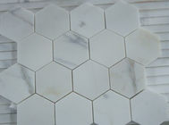 Lentera Putih Marmer Mosaik Ubin Sesuai Dinding Dalam Ruangan Dekorasi 305 X 305mm Ukuran