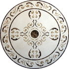 Round Mosaic Marble Floor Medallions Dipoles Solid Surface Sgs Standard