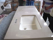 Komersial Kamar mandi kesombongan atas renovasi Disesuaikan teknik Quartz Stone Countertops
