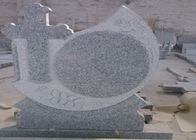Abu-abu Granit Memorial Headstones Di Atas 90 Gelar Permukaan Dipoles