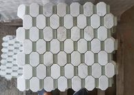 Marmer putih hexagon mosic tile 10mm Tebal Untuk Kamar Mandi / Dapur