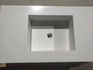 Wastafel basin terpisahkan kuarsa putih untuk renovasi perhotelan