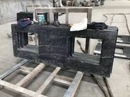 Kekuatan Tinggi Jet Black Solid Granit Worktops Untuk Apartemen Penduduk
