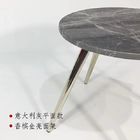 Ruang Tamu Meja Makan Bulat Meja Batu Marmer Dengan Dasar Logam