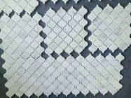 Lentera Putih Marmer Mosaik Ubin Sesuai Dinding Dalam Ruangan Dekorasi 305 X 305mm Ukuran