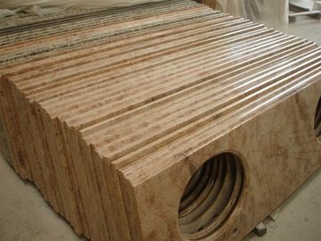 Beige Travertine Marble Stone Countertops 2.63g / Cm3 Bulk Density