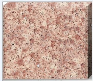 Pink Crystal Direkayasa Genteng Kuarsa, Countertops Dapur Dipoles Kuarsa Padat