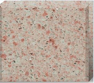 Pink Crystal Direkayasa Genteng Kuarsa, Countertops Dapur Dipoles Kuarsa Padat