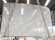 Italia calacatta ekstra marmer putih slab 2 cm lempengan batu alam