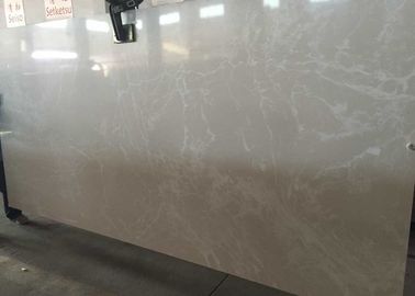 Prefab Quartz Stone Countertops Untuk Rumah / Hotel Berbagai Edge Opsional