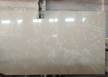 Prefab Quartz Stone Countertops Untuk Rumah / Hotel Berbagai Edge Opsional