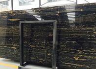 Gold Veins Hitam Marble Kitchen Floor Tiles Dipoles Permukaan Finishing