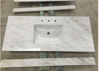 White Carrara Marble Stone Countertops Dipoles / Permukaan Finish Lainnya