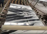 Black Vein Natural Marble Tile Untuk Dinding / Air Jet Design Grade A Quality