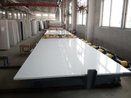 Murni Putih Batu Padat Countertops Untuk Bahan Dapur Kabinet Kuarsa
