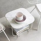 Sederhana Countertops Batu Marmer Putaran Puncak Meja Makan Untuk Perhotelan Furniture