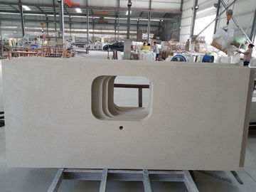 93% Countertops Batu Padat Pasir Kuarsa Dengan Tepi Miring