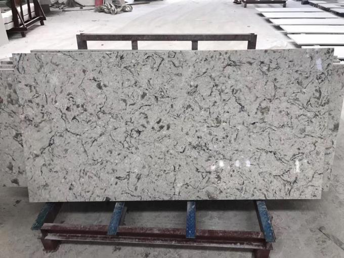 Kristal Putih Grosir Quartz Stone Slab Quartz Countertop